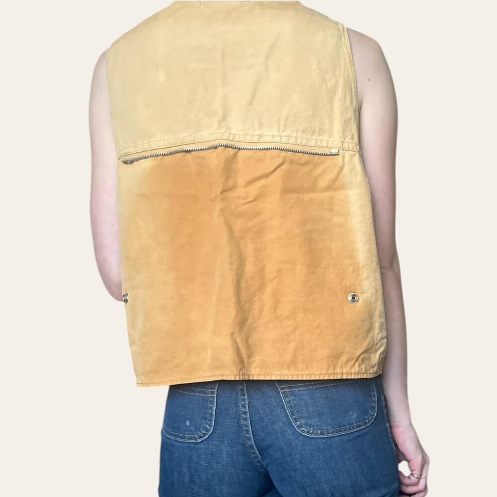 Pacific Sportswear 60s/70s vintage hunting/fishing canvas utility vest XL - Picture 4 of 7